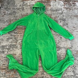 Vibrant Green Footed Onesie